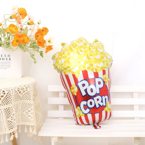 Aluminum Foil Balloons Donut Ice Cream Popcorn Cake Shapes Giant Birthday Party Decoration Kids Celebration Dessert Theme