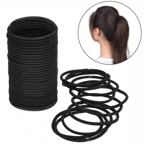 Seamless High Elastic Hair Ties Thick Ponytail Holders No Damage Durable Solid Color Hair Bands For Women Girls Daily