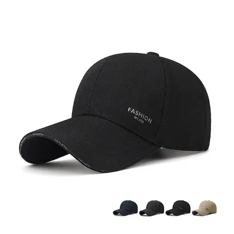 Men Baseball Cap Cotton Breathable Adjustable Metal Buckle Sun Protection Casual Fashion Letter Printed Outdoor Sport Hat