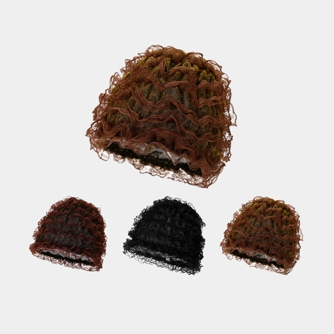 Gorro Beanie De Encaje Con Capas Para Mujer Transpirable Turbante De Malla Gorra Elástica Cubierta Para El Cabello Elegante