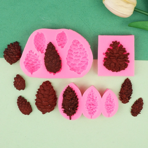 Pine Cone Silicone Mold Realistic Texture For Fondant Cake Decoration DIY Resin Craft Chocolate Baking Tool Christmas Decor
