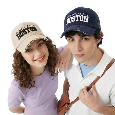 Baumwolle Distressed Baseballkappe Mit Boston Stickerei Zerrissener Rand Retro Streetwear Sonnenhut Herren Damen Verstellbar