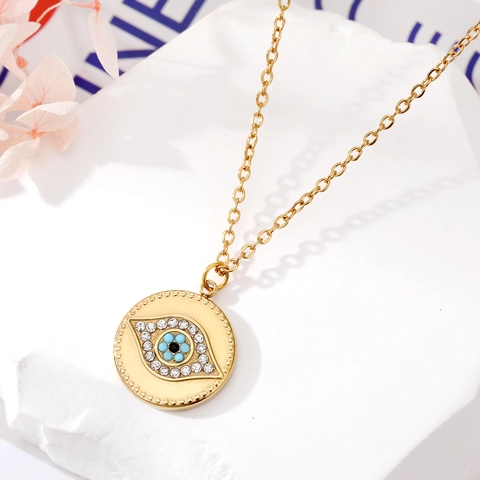 Collar Acero Inoxidable Diamantes Imitación Color Virgen María Guadalupe Mal De Ojo Hamsa Corazón Joyería Bohemio Mujer