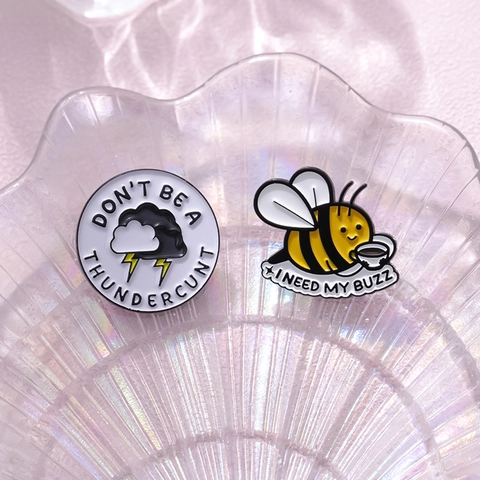 Funny Cartoon Alloy Enamel Brooch Pin Ghost Bee Dinosaur Pattern Creative Painted Jewelry Accessory For Clothing Backpack Bag