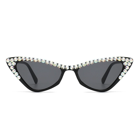 Occhiali Da Sole Occhio Di Gatto Con Strass Retro Y2K Dopamina Protezione UV400 Diamanti Luccicanti Donne