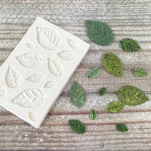 Molde De Silicona Con Forma De Hoja Para Decoración De Pasteles Fondant Chocolate Resina Arcilla DIY