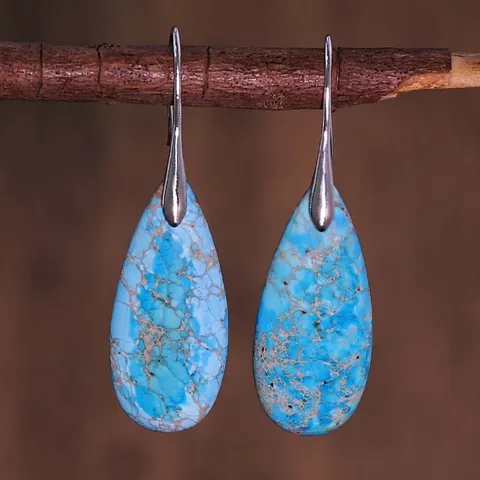 Boheemse Natuursteen Imperial Druppel Oorbellen Vintage Handgemaakt Meerkleurig Druppel Hangoorbellen Mode Sieraden Vrouwen Cadeau