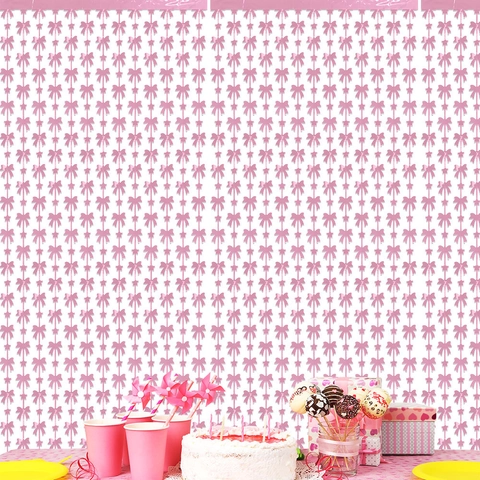 Cortina De Fondo Para Fiesta Flecos De Lámina PET Patrón Lazo Estrella Autoadhesivo Borla Fondo Brillante Decoración Para Cumpleaños Boda Celebración Niña