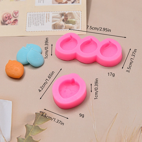 Strawberry Fruit Shape Silicone Mold For Fondant Chocolate Cake Decoration Handmade DIY Baking Craft Pink Tool
