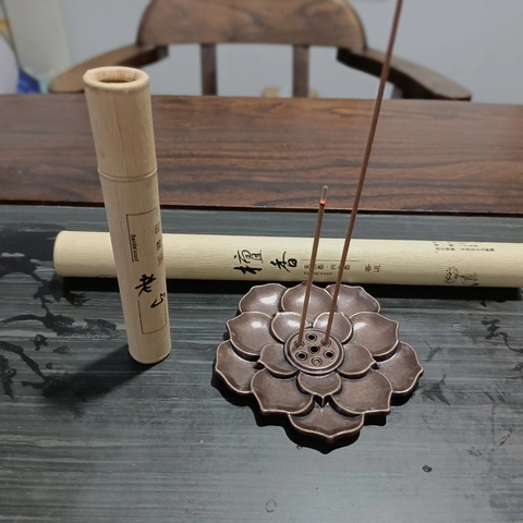 Porta Incenso A Loto In Bronzo Antico Lega Base Per Bruciatore Fori Per Decorazione Casa Ornamento Zen Meditazione