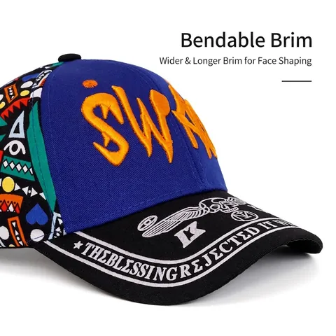Cappello Da Baseball Street Style Cotone Ricamo 3D Lettera Hip Hop Regolabile Cappello Sole Moda Per Uomini Donne