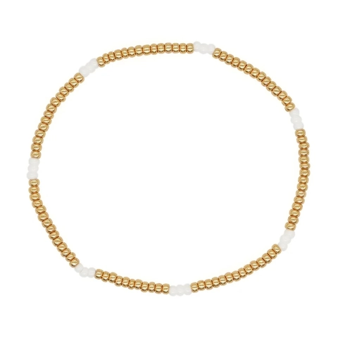 Handgemaakte Zoetwaterparel Armband Gouden Kralen Barok Parel Minimalistische Sieraden Voor Vrouwen