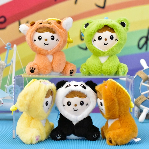 Kawaii Animal Transformation Plush Doll Pendant Soft Short Plush Cotton Doll Keychain For Bag Decoration Women Kids Gift