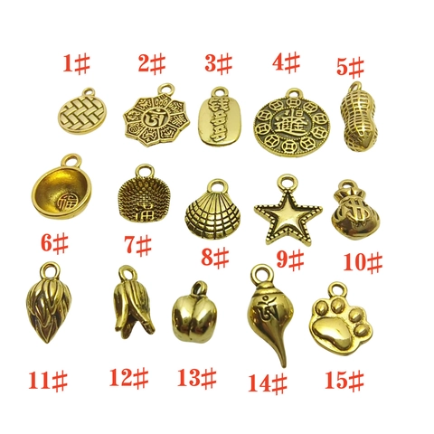 Vintage Legierung Charms Vergoldet Ethnischen Stil Glückssymbole Anhänger Für DIY Armband Halskette Schmuckherstellung