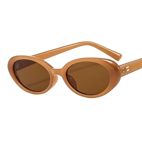 Gafas De Sol Ovaladas Retro Protección UV400 Montura PC Lentes AC Moda Streetwear Unisex