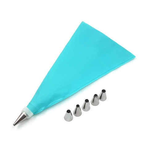 Cake Decorating Tools Stainless Steel Nozzles Silicone Piping Bag Plastic Coupler DIY Baking Accessories
