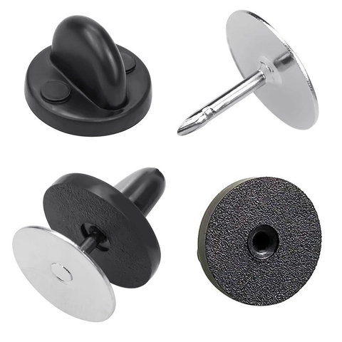 Brooch Pin Backs Butterfly Clutch Rubber Pin Backs For Badge DIY Jewelry Making Metal PVC Replacement Lapel Pin Findings