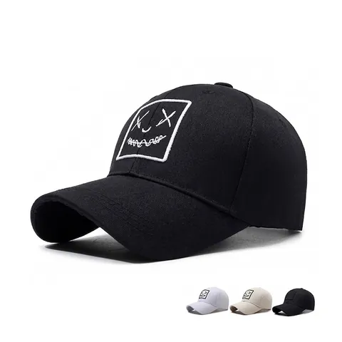 Baseball Kappe Polyester Bestickt Smiley Streetwear Hip Hop Verstellbar Sonnenhut Für Damen Herren