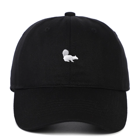 Gorra De Béisbol De Algodón Bordado De Ardilla Parte Superior Suave Ajustable Protección Solar Sombrero Exterior Hombre Mujer