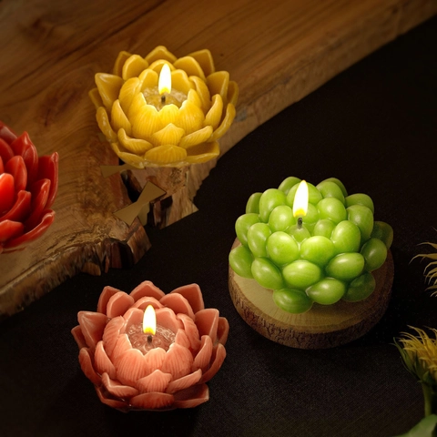 3D Succulent Flower Silicone Mold For Candle Making DIY Soap Resin Plaster Lotus Rose Shape Crafting Tool