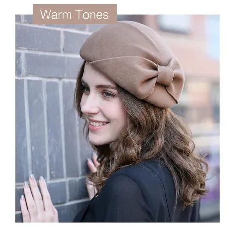Damen Wollfilz Baskenmütze Vintage Große Schleife Elegant Pillbox Hut Herbst Winter Warm Kopfbedeckung