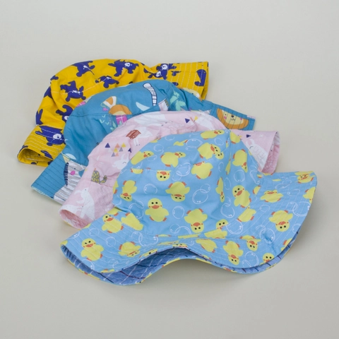 Cappello Da Pescatore In Cotone Per Bambini Protezione Solare Tesa Larga Stampa Cartoon Berretto All Aperto Ragazzi Ragazze