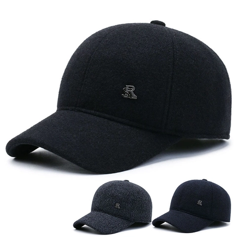 Winter Wollmütze Baseballkappe Mit Ohrenklappen Warme Fleece Gefüttert Snapback Für Herren Outdoor Kaltes Wetter Verstellbar
