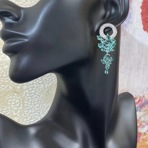 Orecchini A Pendolo Geometrici A Goccia Con Zircone Viola Gioielli Vintage Di Lusso E Perno In Argento Sterling 925