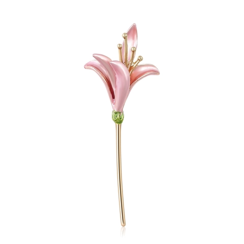 Broche de Flor de Narciso de Aleación y Esmalte para Mujer Alfiler Floral de Strass Galvanizado de Conservación de Color Joyería Boda