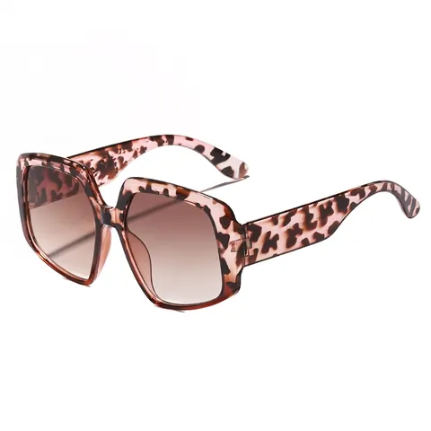 Oversized Square Sunglasses For Women Fashion PC Frame UV400 Protection Retro Trendy Gradient Lens Eyewear