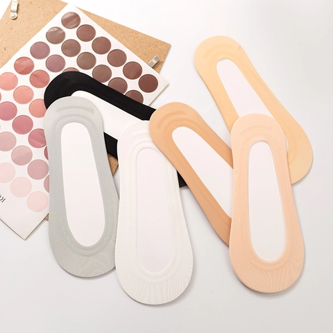 Calze Invisibili Donna Cotone Raso Di Ghiaccio Silicone Antiscivolo Taglio Ultra Basso Senza Cuciture Traspirante Calzini Estivi