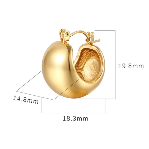 Orecchini A Bottone Con Sfera In Acciaio Inossidabile Minimalisti Lucidati Geometrici Tondi Goccia Gioielli Donna Vintage