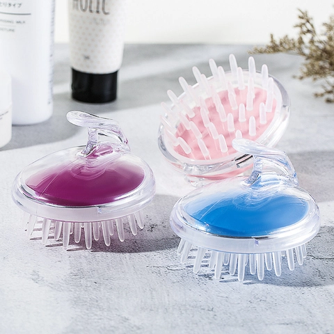 Scalp Massager Brush Hair Washing Shampoo Comb With Soft Silicone Bristles Manual Head Massage Tool For Deep Cleaning