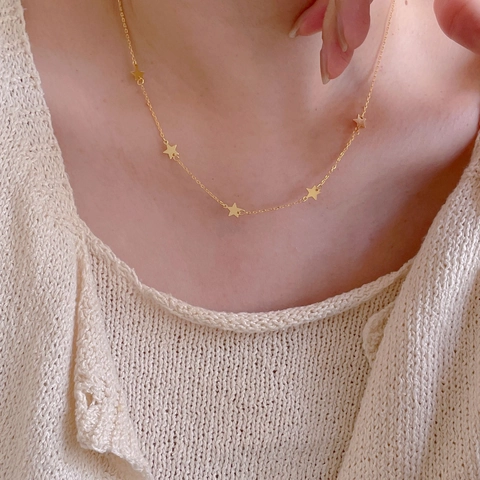Collana In Argento Sterling 925 Ciondoli A Stella A Cinque Punte Gioielli Minimalisti Alla Moda Per Donna