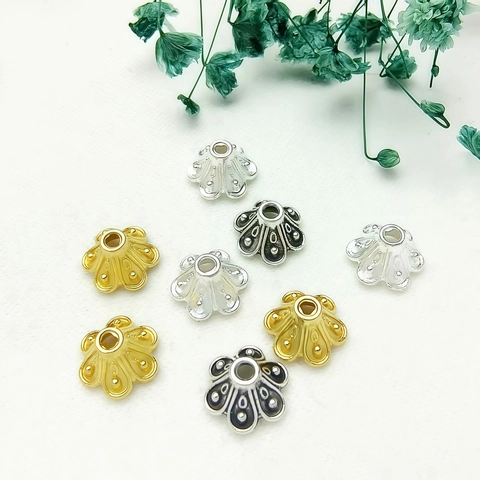 Capuchones De Cuentas De Flores De Aleación Vintage Cuentas Espaciadoras Para Hacer Joyas Manualidades
