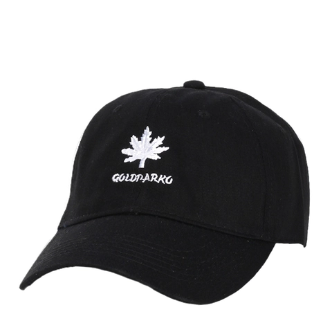 Gorra De Béisbol De Algodón Con Bordado De Hoja De Maple Y Letras Hebilla De Metal Ajustable Protección Solar Para Exterior