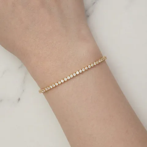 Bracciale Tennis in Argento Sterling 925 con Zirconia per Donna Bracciale Regolabile Minimalista Elegante Gioielli Regalo