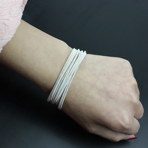 Bracciale In Acciaio Al Carbonio Molla Corda Per Chitarra Espandibile Spirale Multistrato Bangle Metallico Gioielli Di Moda