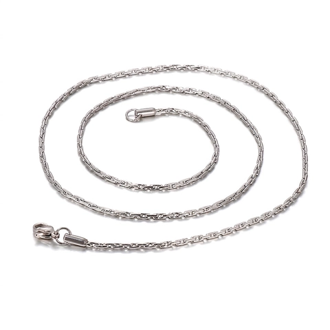 Collana A Catena Acciaio Inossidabile 316L Maglia Grano Scatola Serpente Chiusura A Aragosta Lucidato Minimalista Punk Unisex Gioielli