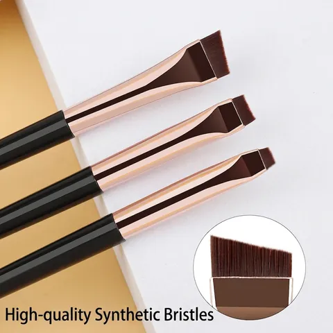 Επαγγελματικό Εξαιρετικά Λεπτό Πινέλο Eyeliner Λεπίδα Λοξό Πινέλο Φρυδιών Πλατύ Πινέλο Σκιάς Ματιών Σετ Πλαστική Λαβή Συνθετική Ίνα Εργαλεία Μακιγιάζ Ματιών