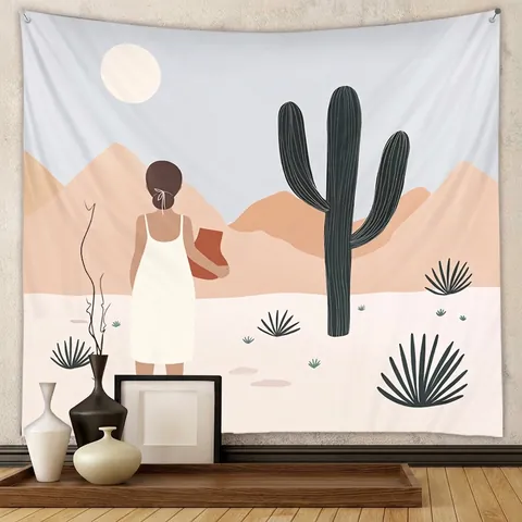 Abstrakte Kunst Wandbehang Tapisserie Polyester Gewebe Boho Stil Heimdekoration Für Schlafzimmer Wohnzimmer