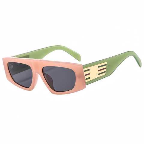 Retro Rechthoekige Zonnebril UV400 Bescherming Mode Ins Trend Outdoor Voor Heren Dames PC En Metaal