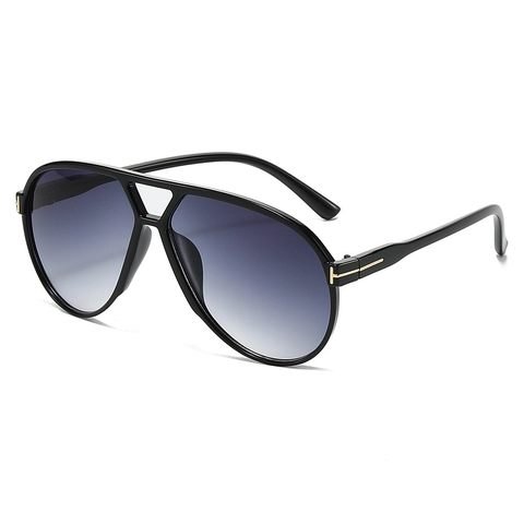 Retro Aviator Sunglasses Large Frame UV400 Protection PC Material Double Bridge Vintage Fashion Eyewear For Men Women