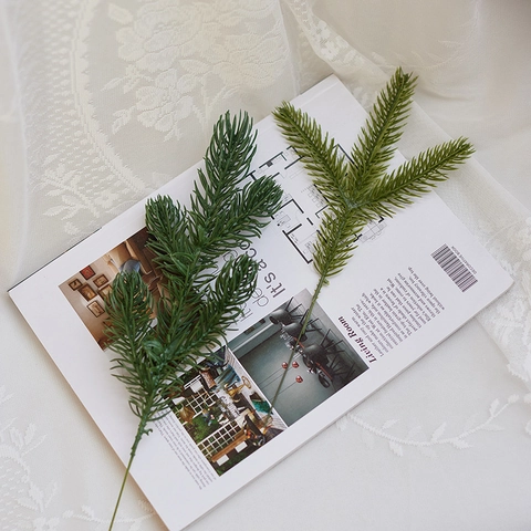 Kunstmatige Kerst Dennetakken PE Plastic Realistische Groene Cipresbladeren Voor Vaas Arrangement En DIY Decoratie