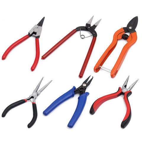 Jewelry Making Pliers Carbon Steel Metal Precision With Spring Handle For DIY Craft Beading Repair Portable Professional