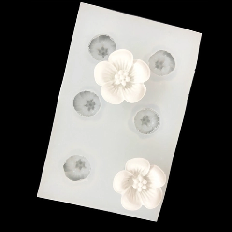 Bloem Siliconen Mal DIY Handgemaakt Aromatherapie Gips Fondant Taart Hars Sieraden Ambacht Decoratie Gereedschap