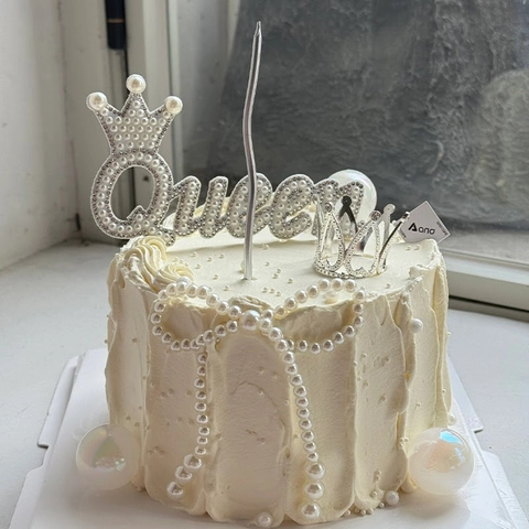 Künstliche Perlen Strass Queen Krone Love Mom Tortendeko Für Geburtstag Muttertag Hochzeit Feier Elegant Luxus Dekorative