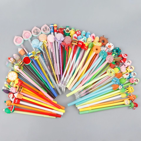 Penne Gel Cartoon Kawaii Cibo Frutta Decorazioni Silicone Scrittura Fluida Per Studenti Bambini Cancelleria Scuola Ufficio