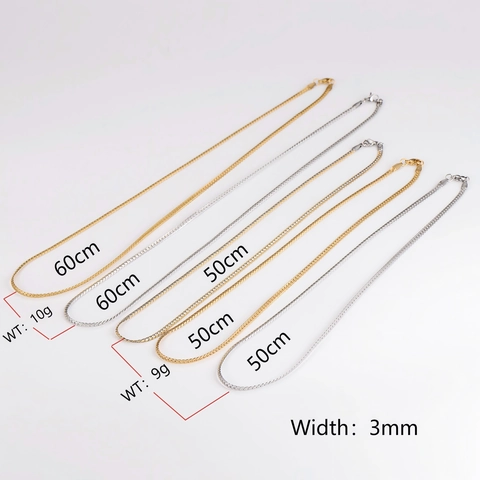 Collana A Catena Piatta A Spina Di Pesce Acciaio Inossidabile 304 Placcatura In Oro Sottovuoto Gioiello Versatile Elegante