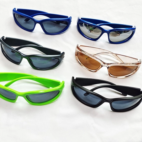 Gafas De Sol Deportivas Envolventes Y2K Punk Futuristas Escudo Protección UV400 Cortavientos Ciclismo Para Hombres Mujeres